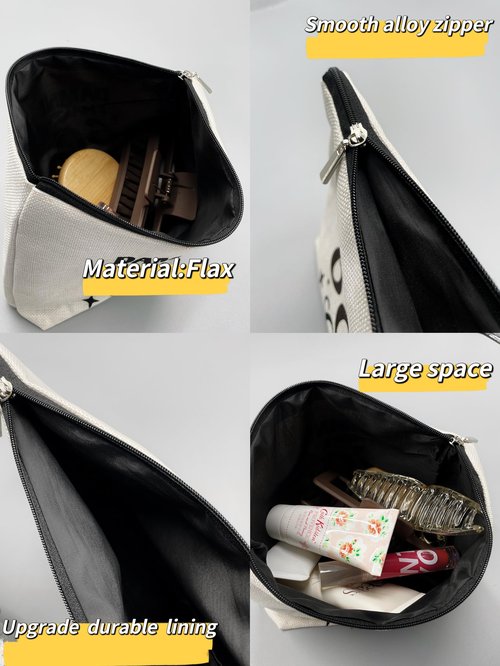 BARPERY Cat Makeup Bag, Cute Makeup Bag, Cat Gifts for Cat Lovers Women, Black Cat Gifts, Hi Black Cat Kitty Cosmetic Bag, Cat Makeup Pouch, Cat Stuff for Cat Lovers (Sunset color)