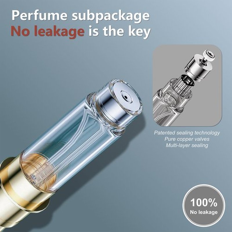 Fiwecos Perfume Travel Refillable Bottle Cologne Portable Atomizer Fragrance Scent Sprayer Pump Fill from Bottom Mini Pocket Size 5ml for Travel Essentials & Best Gift (Silver)