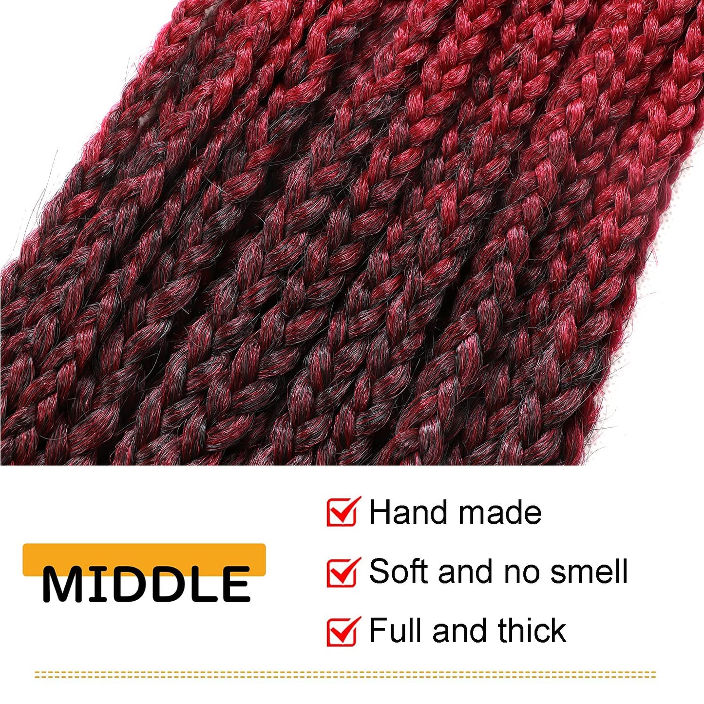 7 Packs Goddess Box Braids Crochet Hair 22 Inch Prelooped Crochet Box Braids Crochet Hair for Black Women Braiding Hair (22 Inch 7 Packs, 1B/Bug)