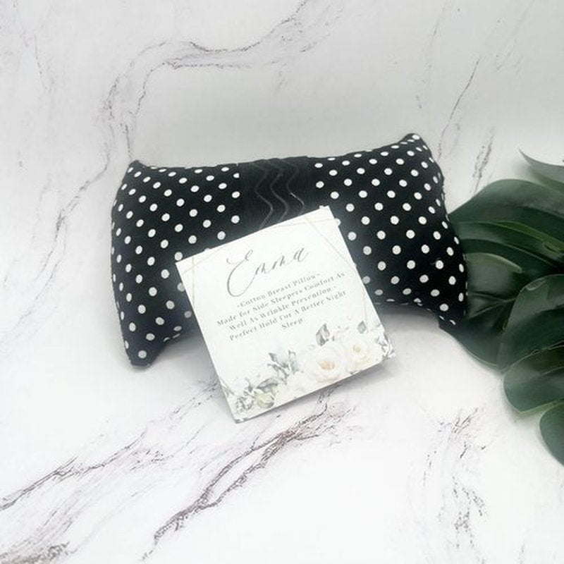 Strapless Handcrafted in The USA Cotton Breast Pillow for Woman Gift for her Side Sleeper Chest Relief Pillow While Sleeping with Anti Aging in Wrinkle Prevention (Polka Dot)