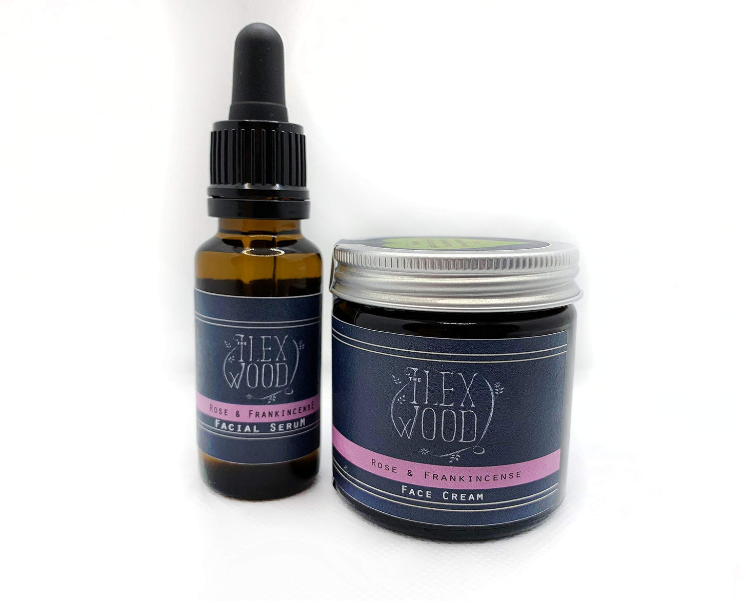 Rose and Frankincense Cream & Serum Gift Set - handcrafted in the UK, 100% Natural, Vegan, Moisturising, Anti Ageing, Cruelty Free, Palm Oil Free, Plastic Free