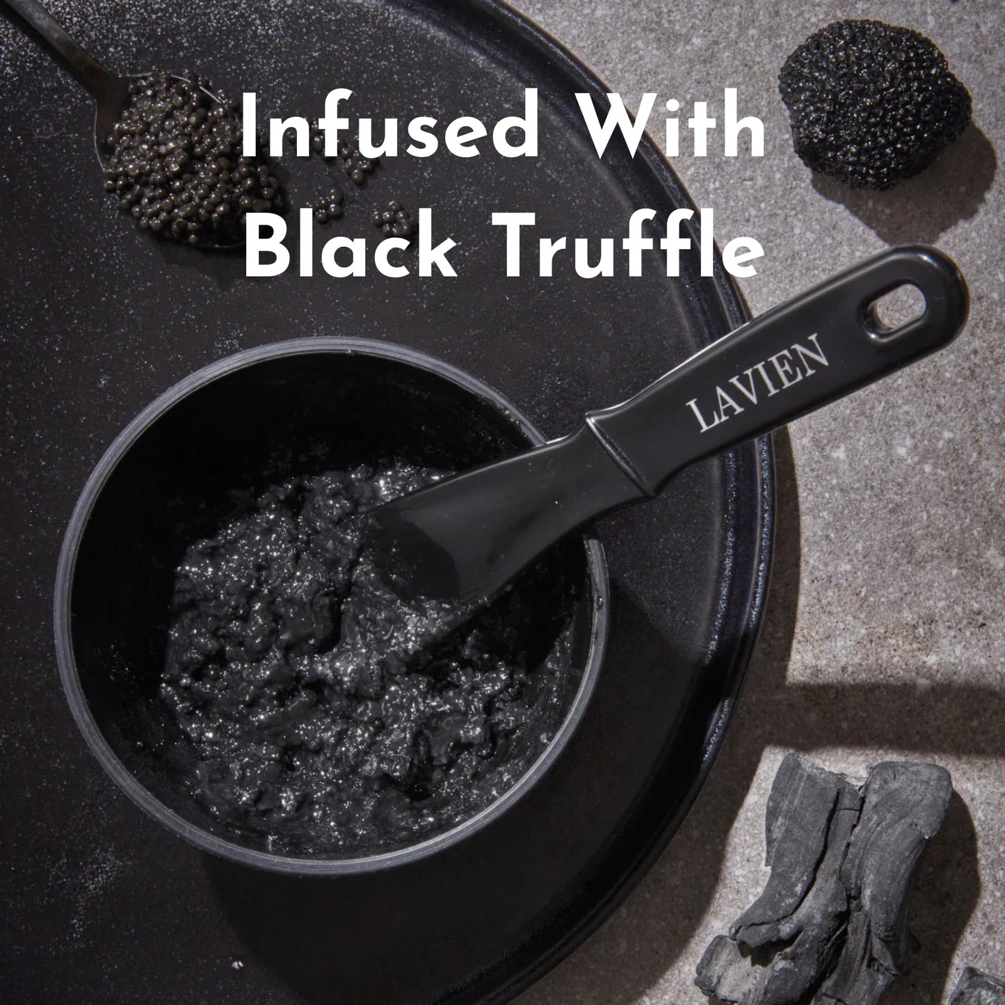 LAVIEN Black Truffle Peel Off Face Mask - Korean Modeling Mask with Truffle Extract for Pores & Deep Hydration - Luxury Spa Facial Mask at Home - 5 Pack