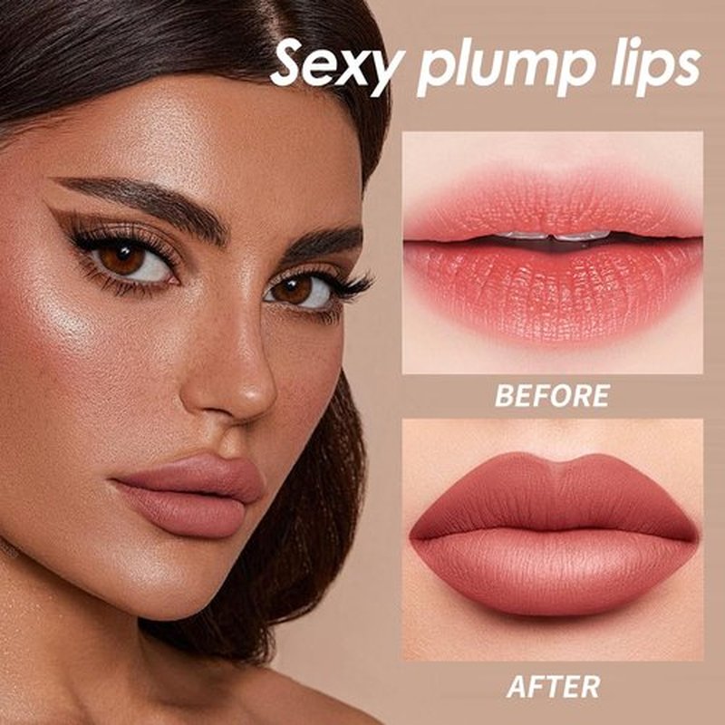 Veldoro Lip Stain, Veldoro Peel Off Lip Stain, Nude Lipliner Makeup,Lip Liner Stain Peel, Lip Stain -Peel & Reveal, Long-Lasting Plumper Lips (Light Brown+Wine Red, One size)