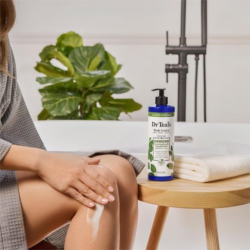 Dr Teal's Body Lotion, Eucalyptus & Spearmint & Essential Oils, 18 fl oz (Pack of 3)