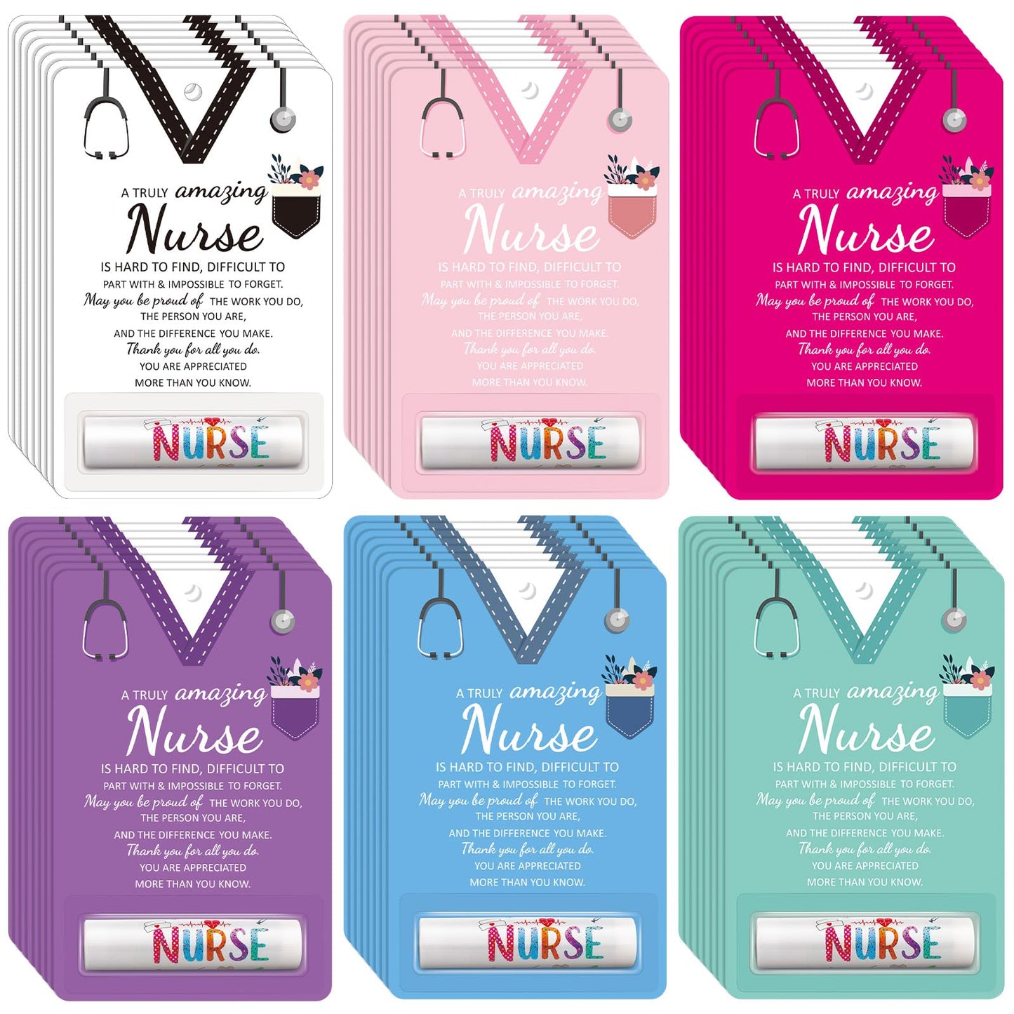 Dansib Nurse Week Appreciation Gifts Bulk Lip Balms Inspirational Thank You Nursing Gifts for Hospital Staff Employees CNA RN Student Graduation 2026(24 Pack)