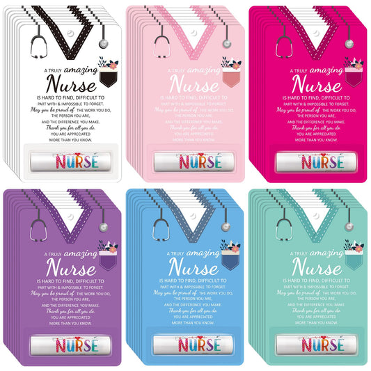 Dansib Nurse Week Appreciation Gifts Bulk Lip Balms Inspirational Thank You Nursing Gifts for Hospital Staff Employees CNA RN Student Graduation 2026(24 Pack)