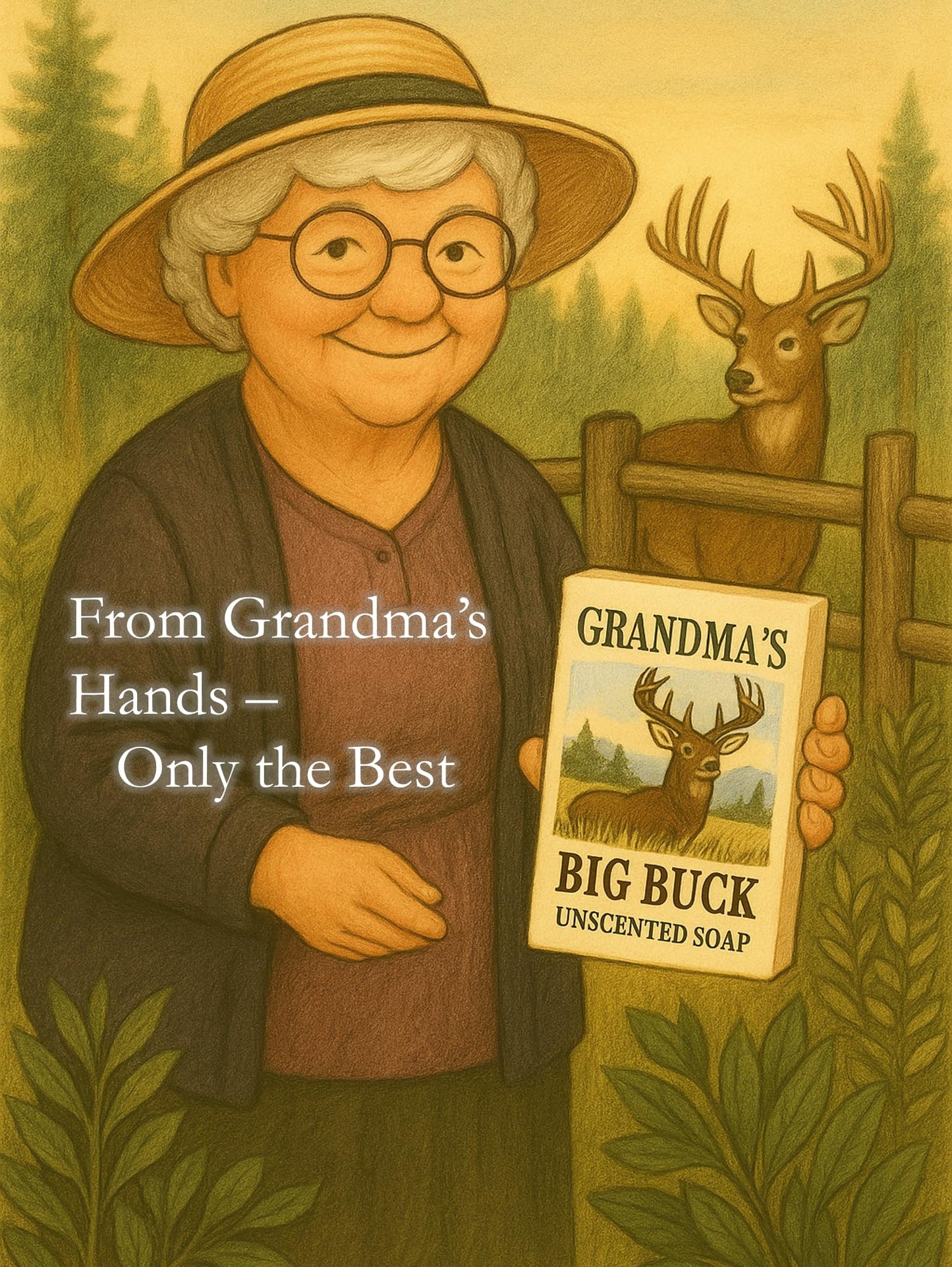Grandma’s Big Buck Bar – Natural Hunting Soap – 4 Pack, 6 oz Bars