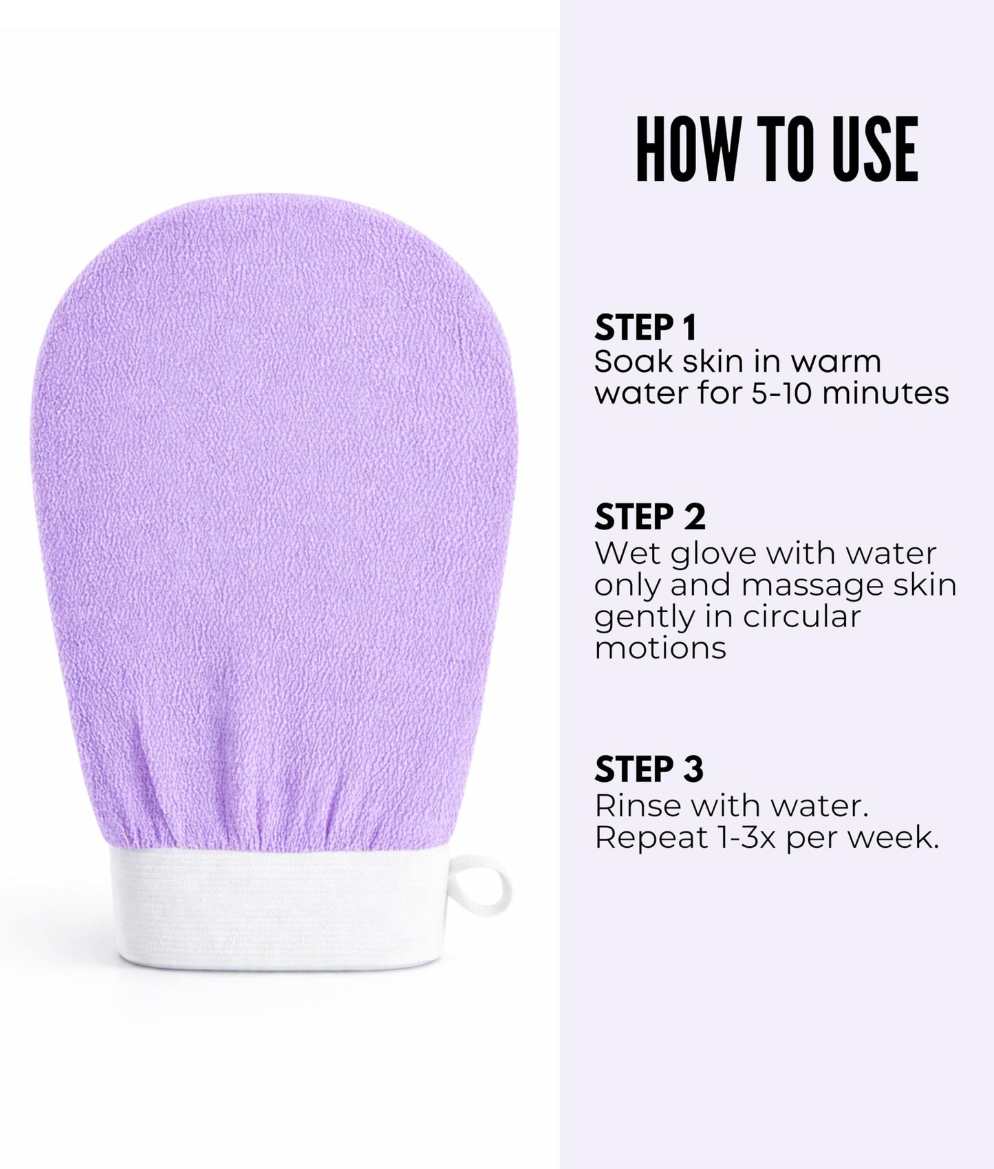 Habitual Exfoliating Glove (2-Pack) | Deep Body Exfoliation Mitts for Smooth Skin, Shower & Bath Scrub Gloves for Self-Care Routine