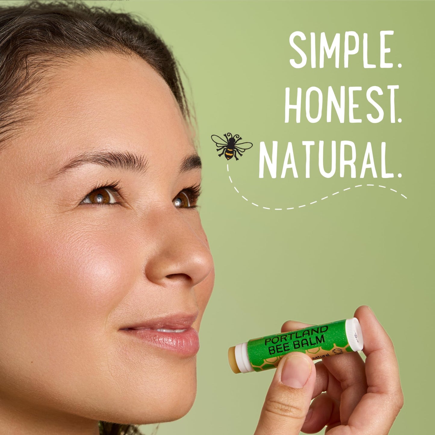 Portland Bee Balm All Natural Handmade Beeswax Lip Balm with Organic Coconut and Olive Oil (Oregon Mint) - 3 Count | Natural Lip Balm, Cruelty Free, Plastic Neutral, | Organic Lip Balm