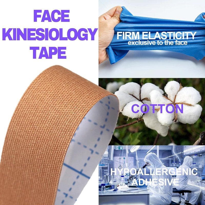 Face Tape for Wrinkles | Overnight Wrinkle Patches for Facelift & Neck | 5cm Wide Kinesiology Tape