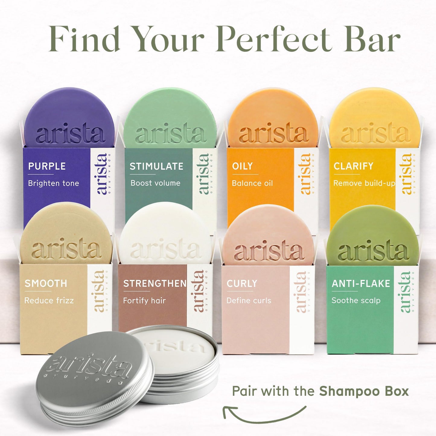 Arista Anti-Dandruff Shampoo Bar | Sulfate-Free, with Leaf Powder, Arnica & Tea Tree | Vegan Solid Shampoo Bar