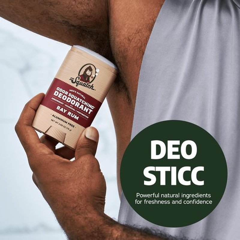 Dr. Squatch Natural Deodorant for Men – Odor-Squatching Men's Deodorant Aluminum Free - Pine Tar + Birchwood Breeze (2.65 oz, 2 Pack)