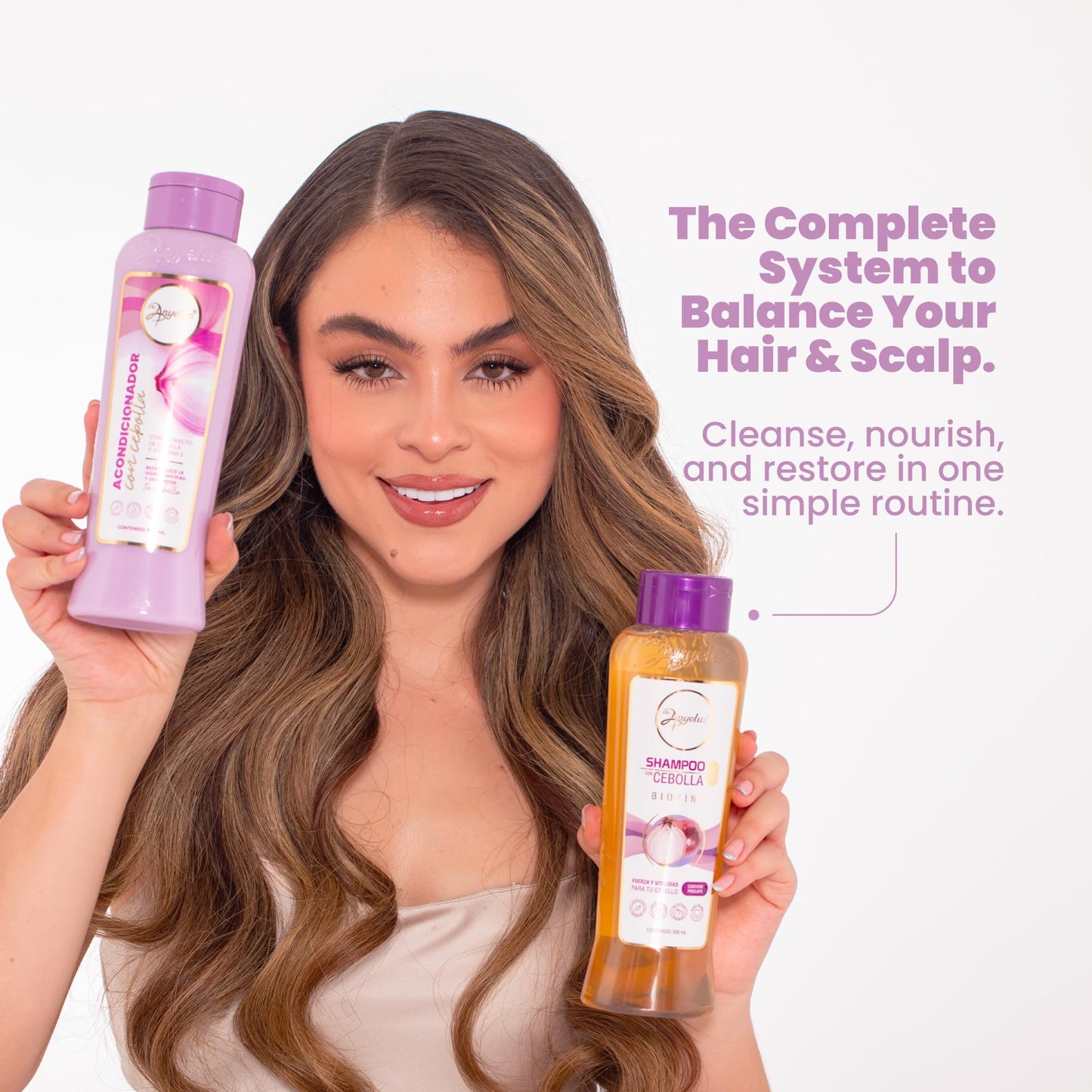 ANYELUZ Onion Shampoo, Conditioner and Hair Mask set, with Onion Extract and Vitamin E, Cleanses and Reduces Oiliness, for all Hair Types