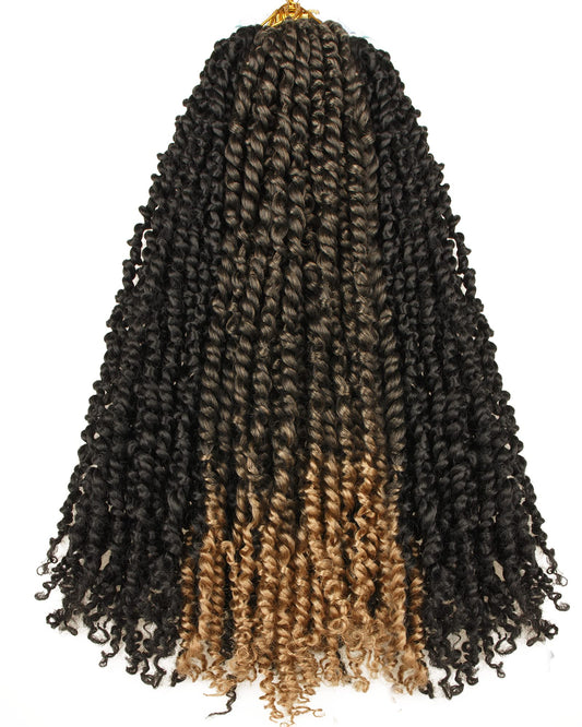 Passion Twist Crochet Hair For Black Women - Super Long Pre-twisted Pre Looped Hair Extensions (20 Inch, 9 Packs, 1B+T27)