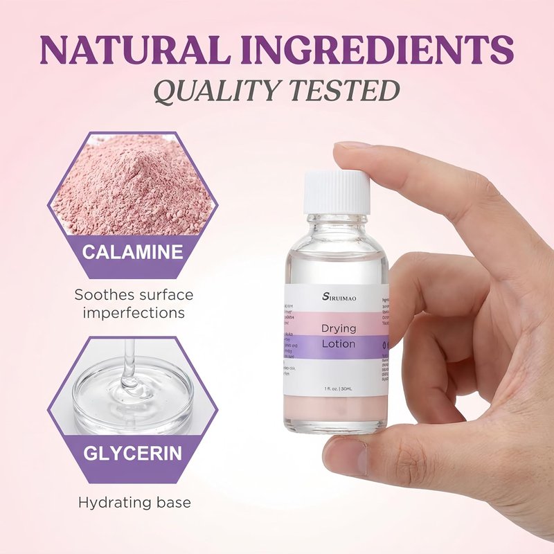 Overnight Drying Lotion - Fast-Acting Bi-Phase Pink Spot Treatment with Calamine & Tea Tree Oil | 1 fl oz
