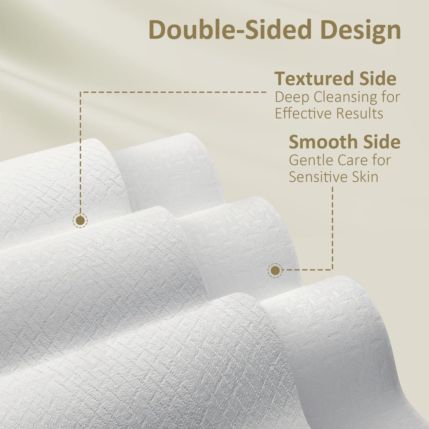 Ourmed Life Face Towels, Disposable Biodegradable Facial Towels for Sensitive Skin, Lint- free Face Wipes for Washing Face, Skincare and Makeup Remover, Dry Wipes, 10"×12" Extra Large, 25 Count