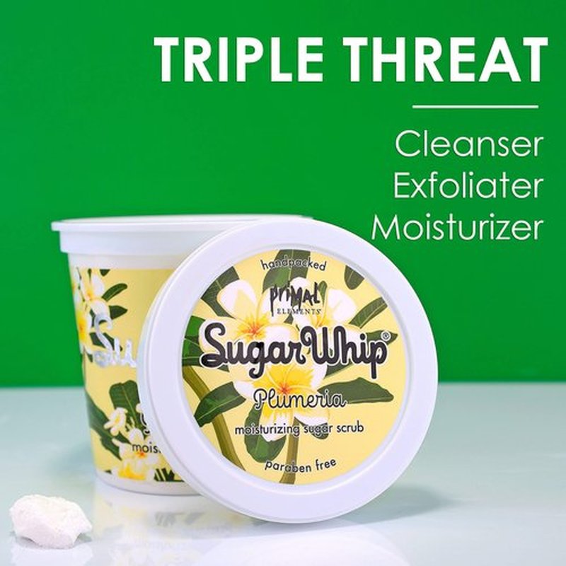 Primal Elements Plumeria Sugar Whip, 10 Ounce