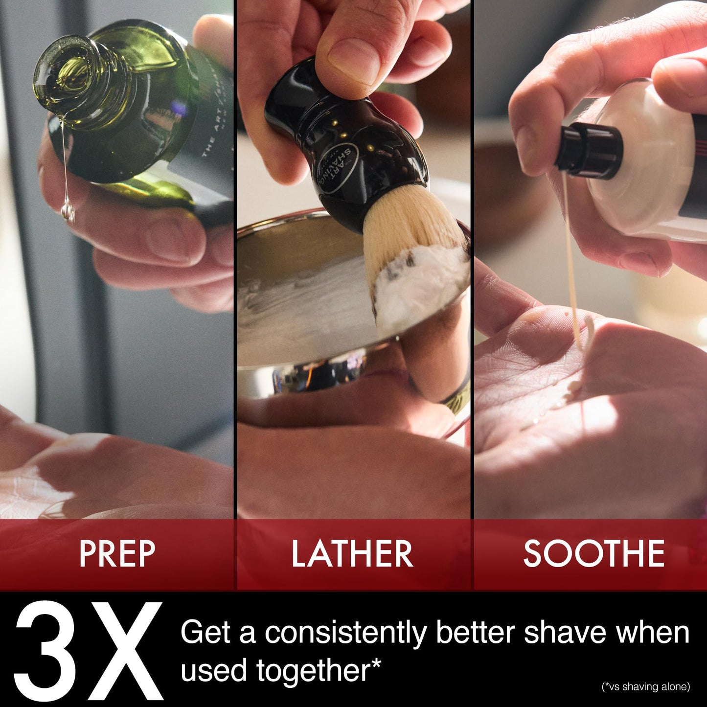 The Art of Shaving Sandalwood Shaving Kit for Men - The Perfect Gift for The Perfect Shave with Shaving Cream, Shaving Brush, After Shave Balm, & Pre Shave Oil,4 Piece (Pack of 1)
