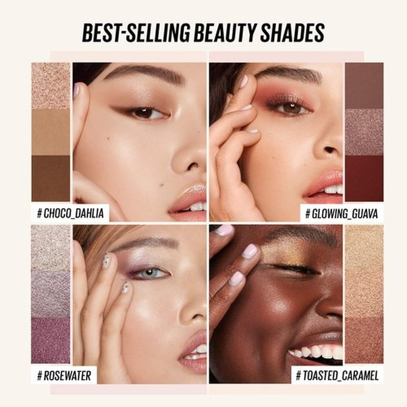 Kaja Beauty Bento Collection - Bouncy Eyeshadow Trio | Deep Rose Tones, Travel Size, 07 Glowing Guava, 2019 Allure Best of Beauty Award, 0.03 Oz