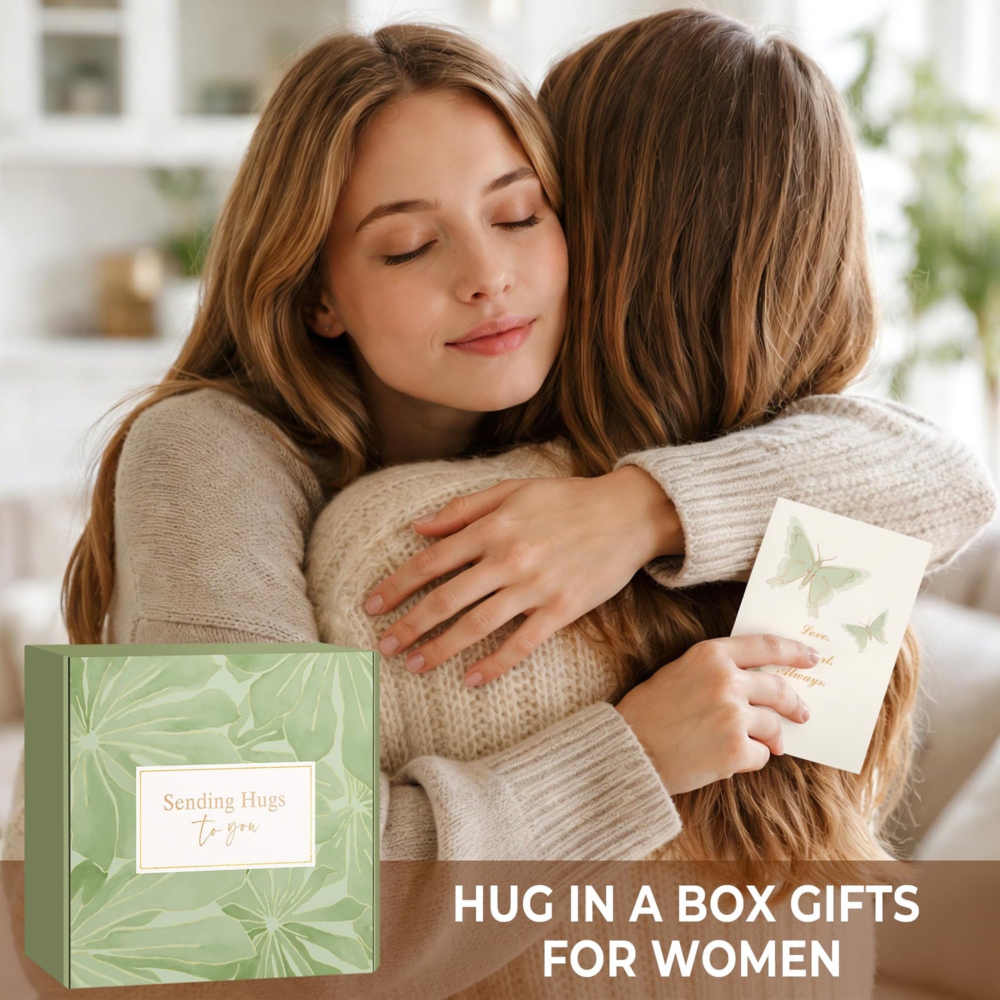 Sympathy Gift Baskets for Loss of Loved One - Bereavement Grief Condolences Gifts for Loss of Mother Father Husband - Miscarriage Care Package Gift Box for Women - Green