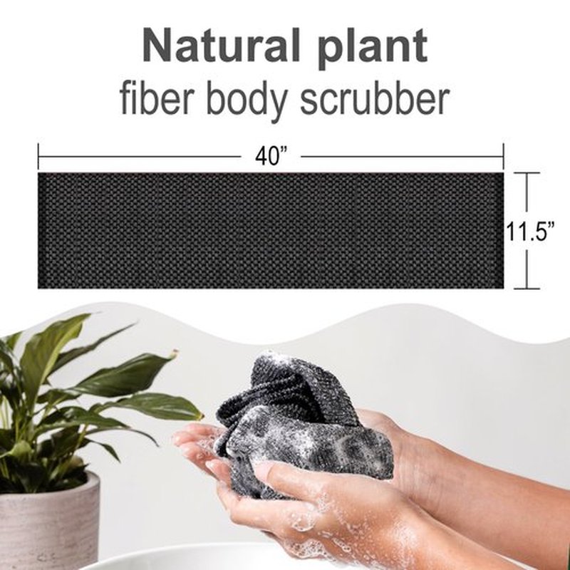 Yiclick Exfoliating African Net Sponge 1PC - Exfoliating Body Scrubber Exfoliator, Exfoliating Washcloth Towel, Exfoliate Rags Wash Cloth Loofah Sponge for Body Scrub, Back Scrubber (Grid)