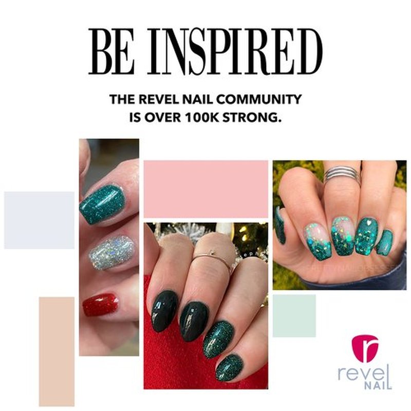 Revel Nail Dip Powder - Green Powder Dip Nail Polish, Chip Resistant Dip Nail Powder with Vitamin E and Calcium, DIY Manicure, Hyper