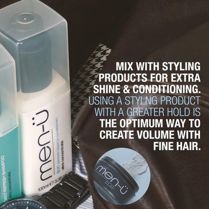 men-ü Leave In Conditioner REFILL, ULTRA CONCENTRATE mens HAIR CARE, hair conditioner w/UP TO 100 APPLICATIONS, High performance, longer lasting hair serum for men - 100ml Refill