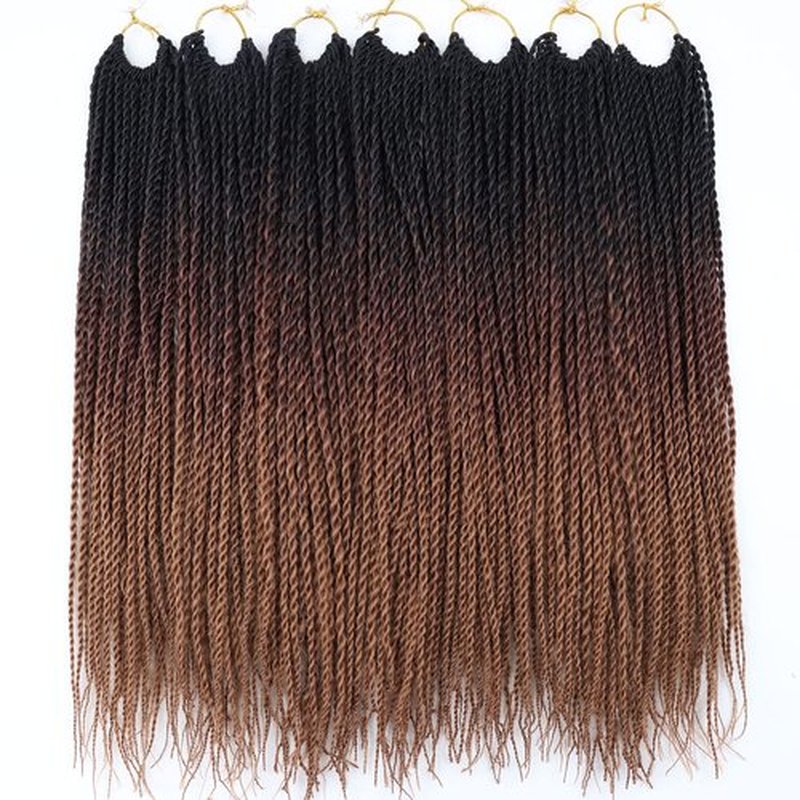 18 Inch 8Packs Senegalese Twist Hair Crochet Braids 30Stands/Pack Synthetic Braiding Hair Extensions for Black Women (18 Inch, 1b/33/30)