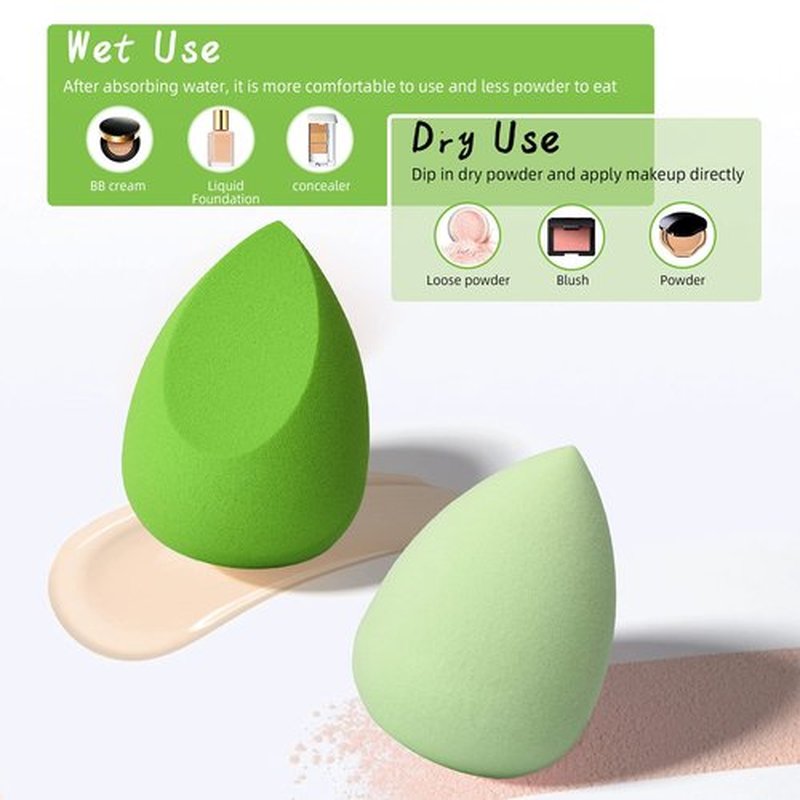 COSTICA Makeup Sponge Set Blender, Beauty Sponge Makeup Blender Flawless for Liquid - Multi Colored 8 pcs Exquisite Packeged