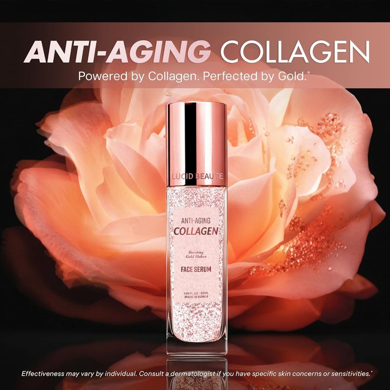 Collagen Face Serum - Hydrating Anti-Wrinkle Formula for Youthful Skin | Vegan & Clean Beauty - 1.69 Fl Oz