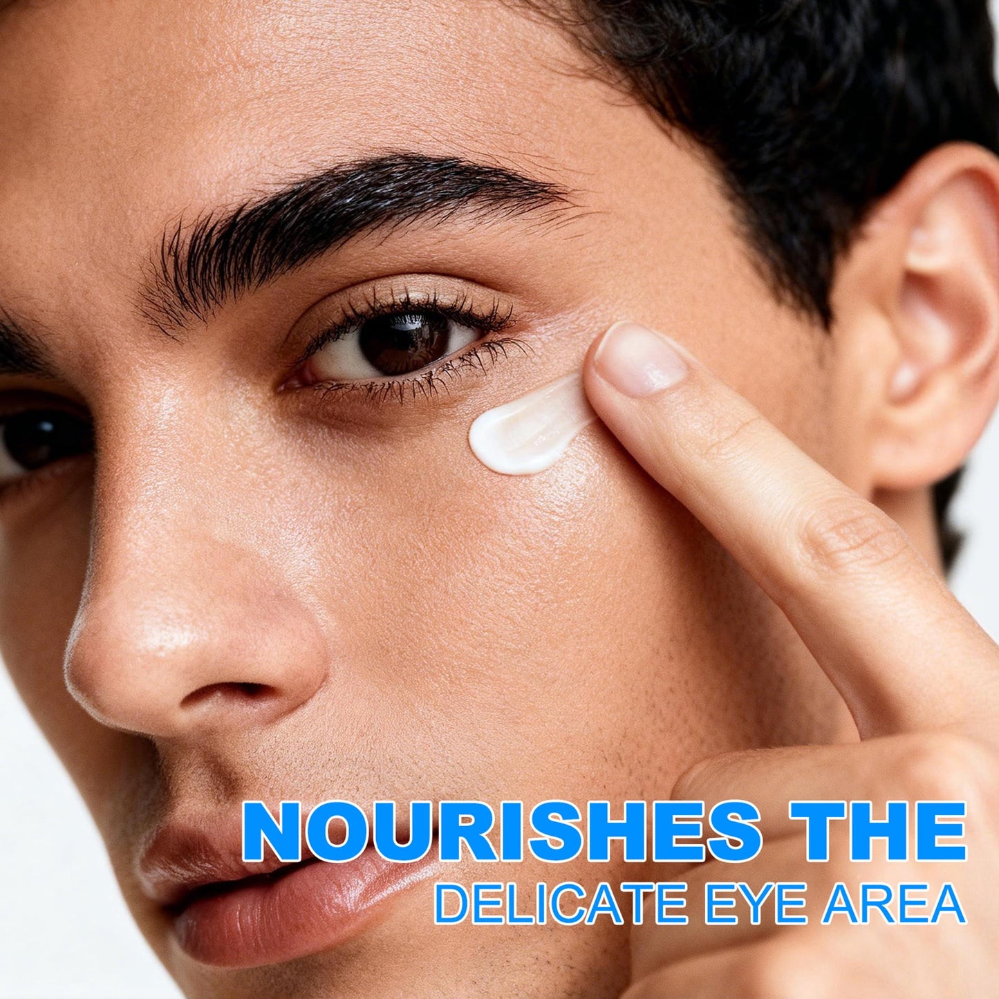 YURHERSU Moisturizing Men's Eye Repair Cream with Aloe & Protein Peptides, Hydrating Under Eye Cream to Reduce Puffiness, Dark Circles, Crows Feet and Bags, Daily Skin Care Treatment Cream, 1.69 oz