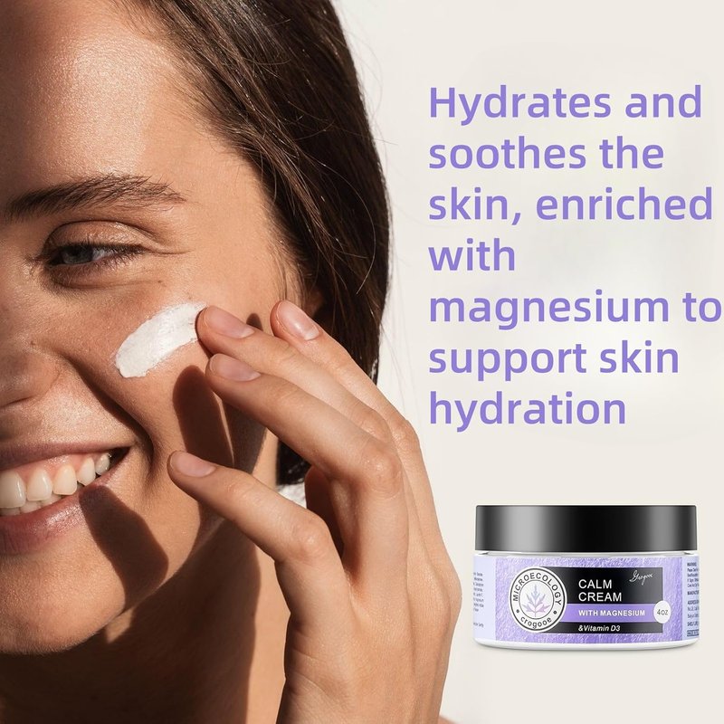 Magnesium Cream for Sleep - Moisturizing Nighttime Lotion with Vitamin E | Hydrating Dry Skin - 4 OZ Lavender