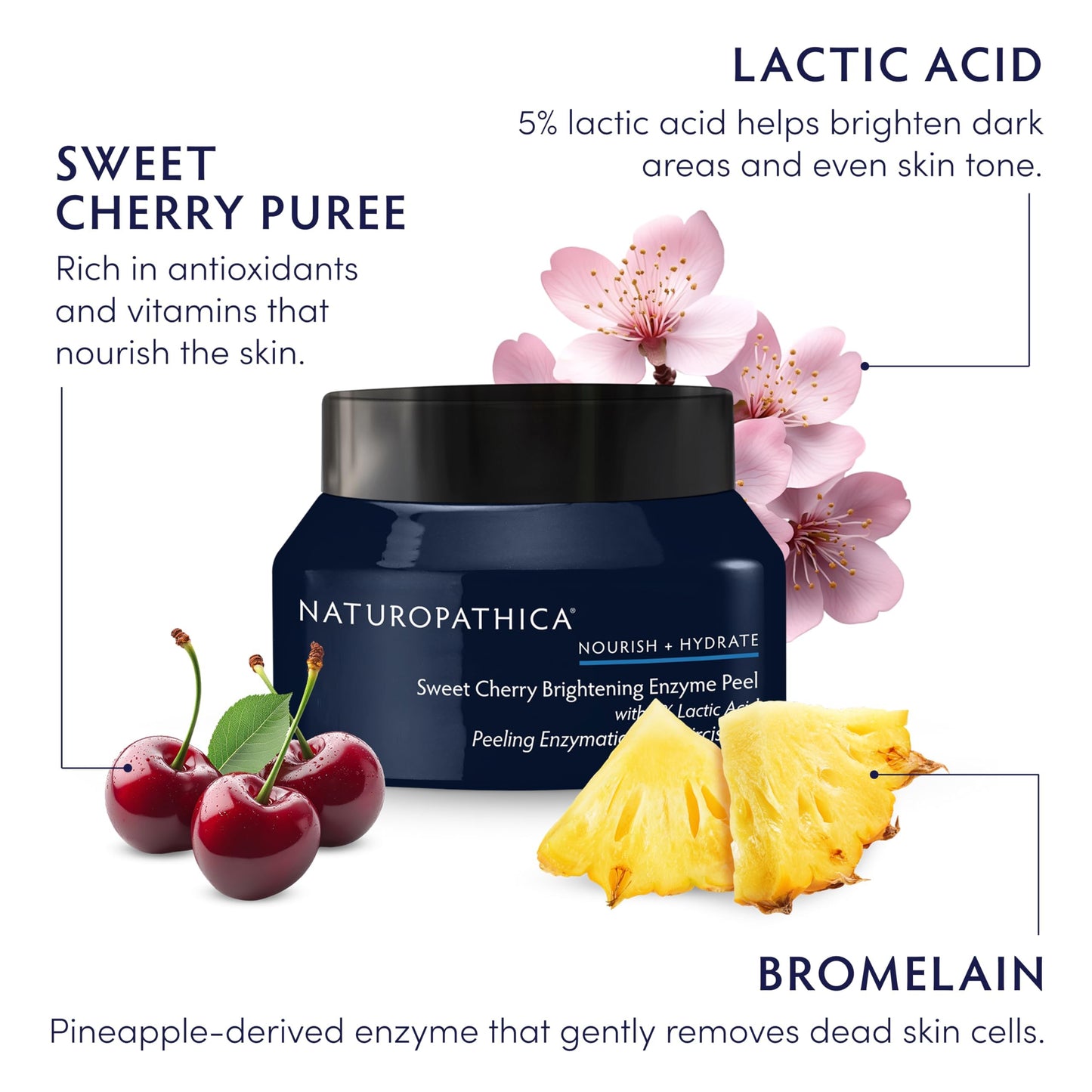 Naturopathica Sweet Cherry Brightening Enzyme Peel, 1.69 fl oz
