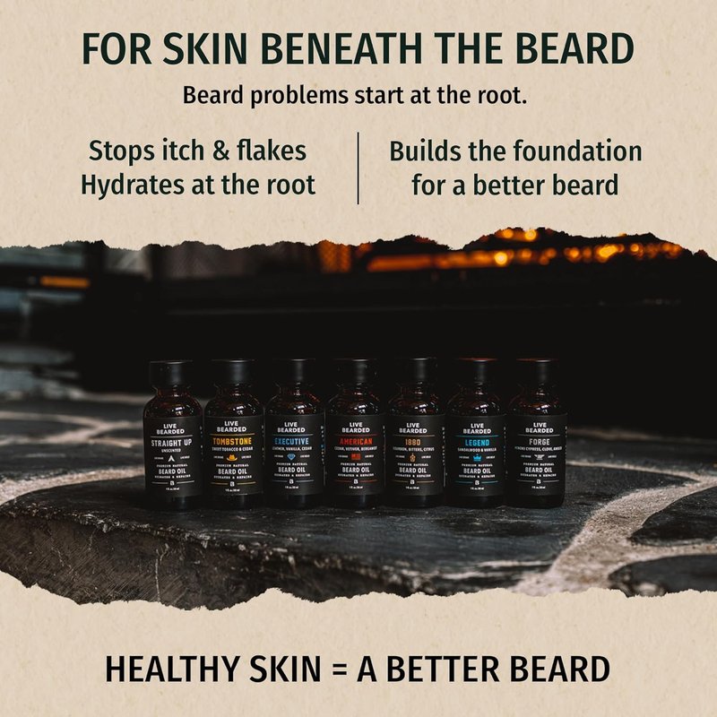 Beard Oil for Men - Premium All-Natural Jojoba | 1 fl oz - 1880 Bourbon, Bitters, Citrus Scent