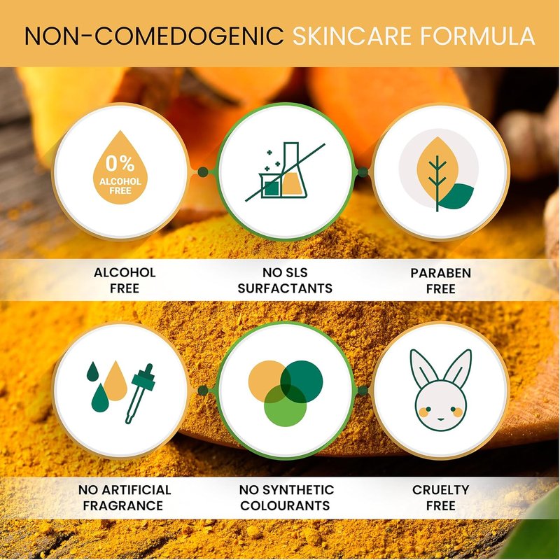 Turmeric Body Scrub - Handmade Natural Exfoliating Scrub for Body, Face & Hands | 7.8oz, All Skin Types