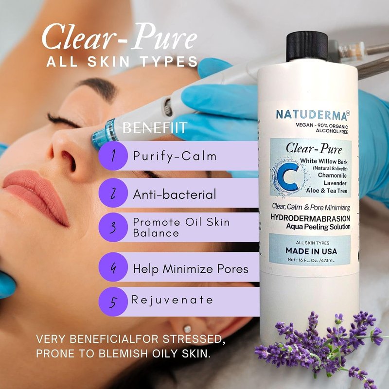 Hydrodermabrasion Solution - Aqua Peeling Serum for Wet Microdermabrasion | 3 x 16 oz Bottles