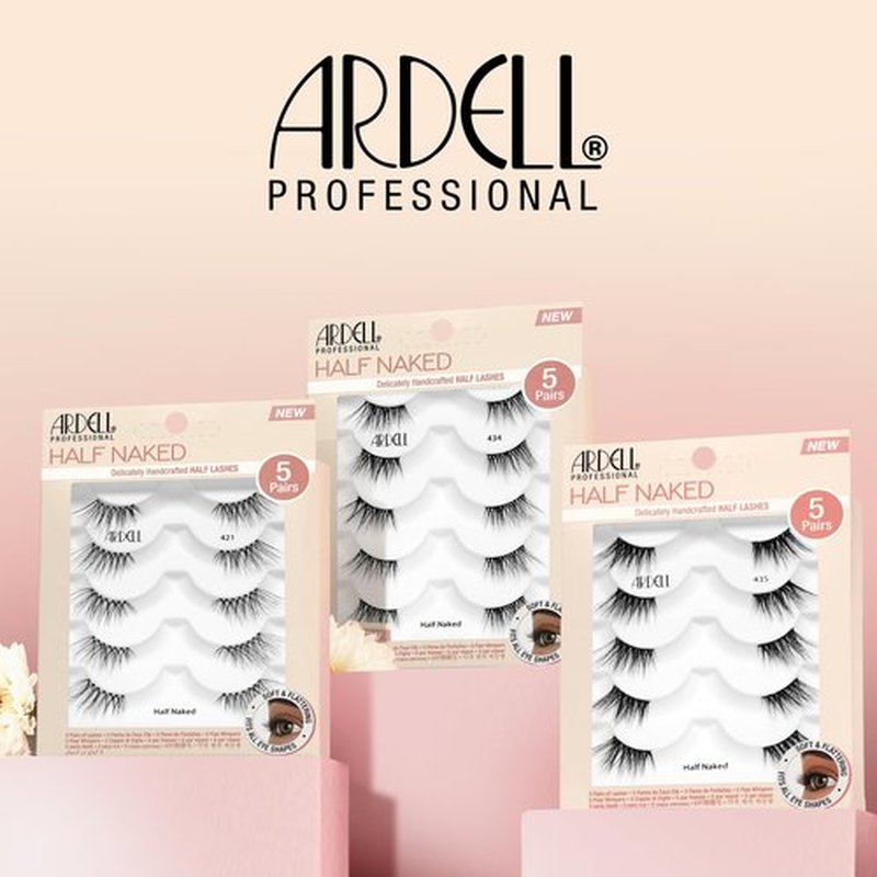 Ardell Half Naked Lashes - 435, Delicately Handcrafted Half Lashes, 5-pairs, 1-pack