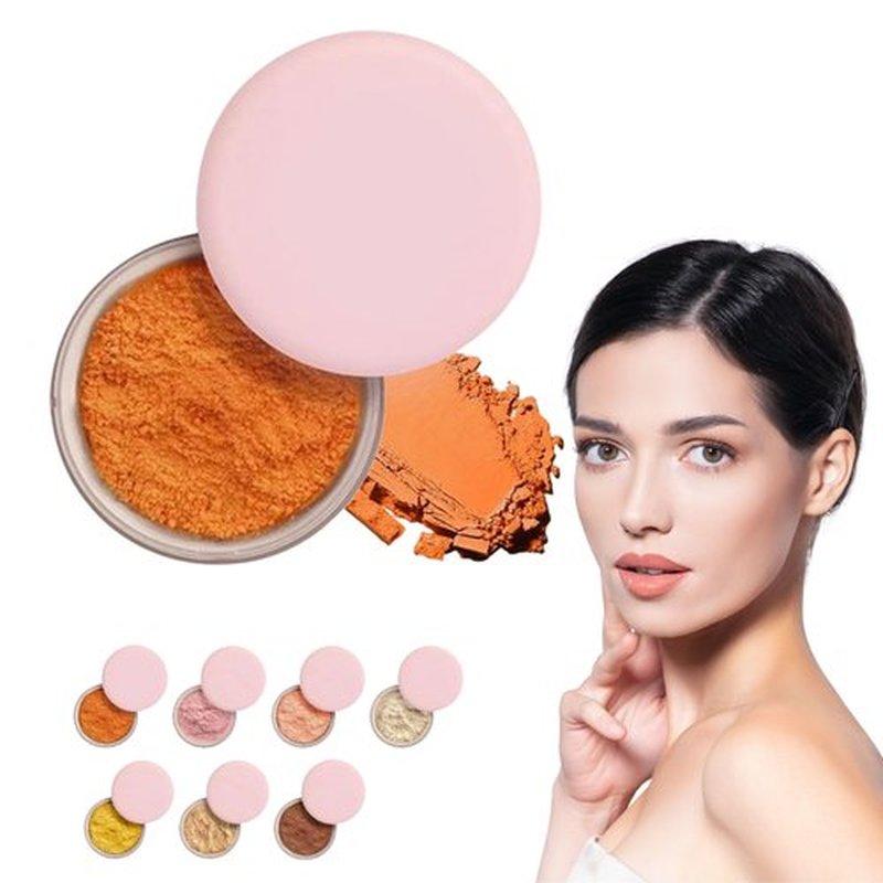 Pewosrid Luminance Milano Powder, Luminance Powder, Beauty Blurring Powder, Luminance Milano Pink Powder, Beauty Pink Setting Powder for All Skin Tones (02#, Pack of 1)