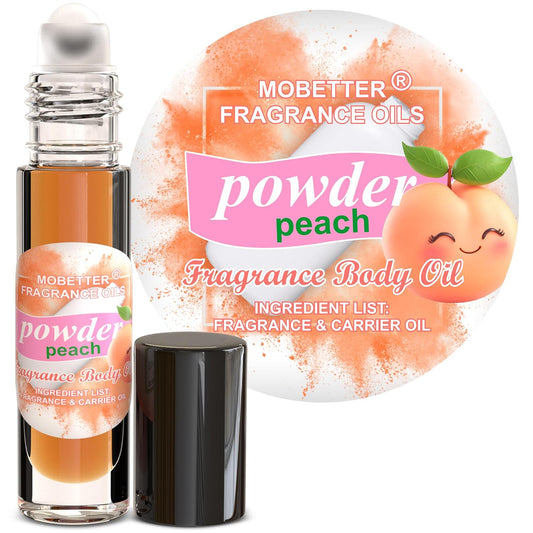 Powder Peach Fragrance Oil - Unisex Body Oil for Long-Lasting Scent