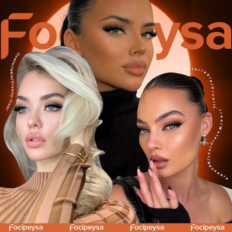 Focipeysa Fake Lashes Fluffy False Eyelashes Dramatic Fake Eyelashes 8D Eyelashes 17mm Faux Mink Lash D Curl Strip Eyelash Pack 7 Pairs Volume Lash Pack that Look Like Extensions