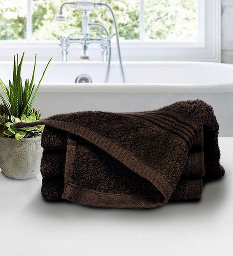 Belizzi Home Ultra Soft Cotton Washcloths, Contains 24 Piece Face Cloths 12x12 inch, Ideal for Everyday use Face Towels, Compact & Lightweight Multi Purpose Washcloths - Brown