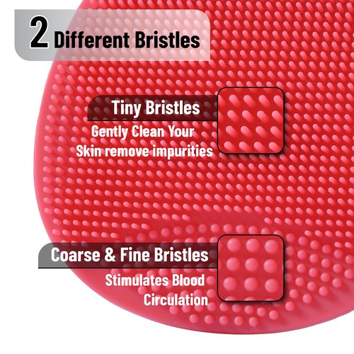 Slick- Silicone Facial Cleansing Brush, 4 Pack, Silicone Face Scrubber Exfoliator, Face Exfoliator Scrubber, Facial Scrubber for Face Cleanser Brush, Exfoliating Face Scrubber, Face Brush