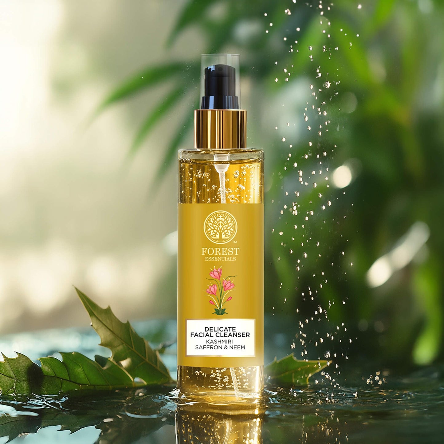 Forest Essentials Delicate Facial Cleanser Saffron and Neem 50 Milliliter