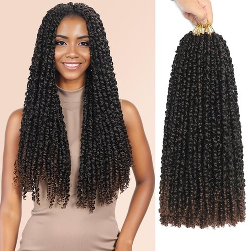 16 Inch Passion Twist Crochet Hair 8 Packs Passion Twist Hair Pre looped Water Wave Crochet Hair Extensions Pre Twisted Braids Hair for Women