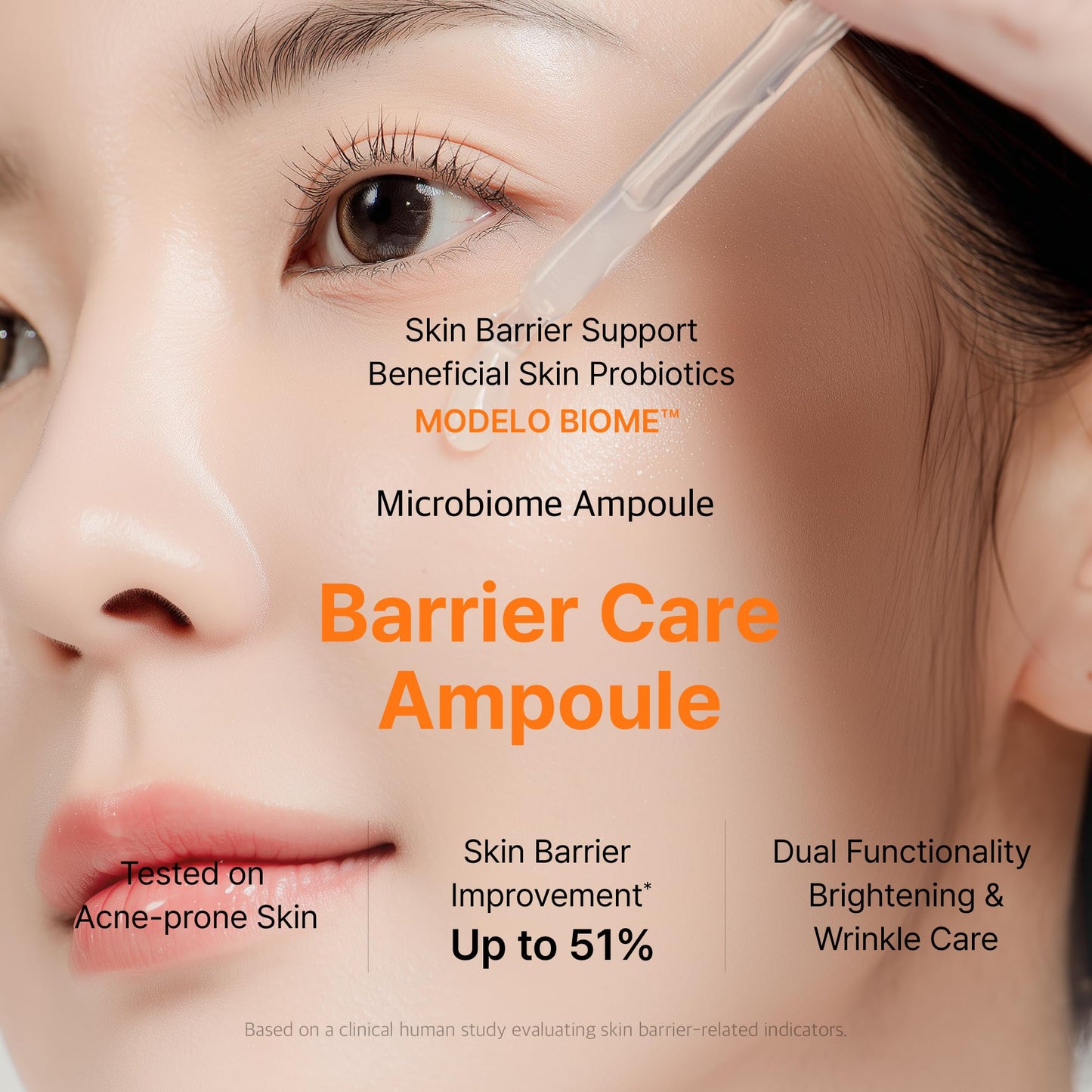 MODELO Microbiome Ampoule, 8% Microbiome Complex, Hydrating & Soothing Face Serum, Korean Skincare, 1.86 fl.oz.