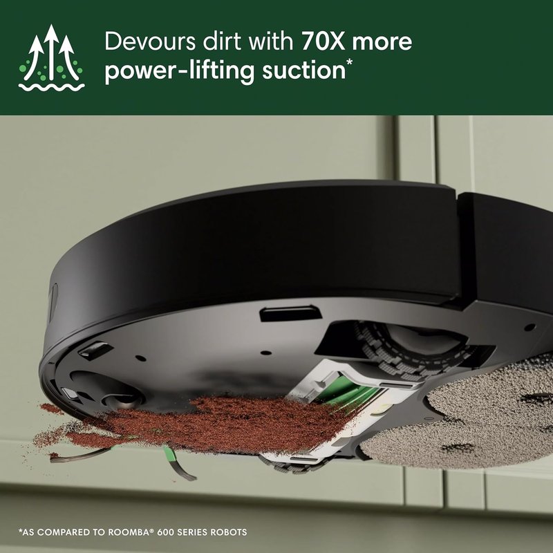 iRobot Roomba 405 Combo Robot Vacuum & Mop - AutoWash Dock, Self-Emptying, LiDAR Navigation | Spinning Mop Pads