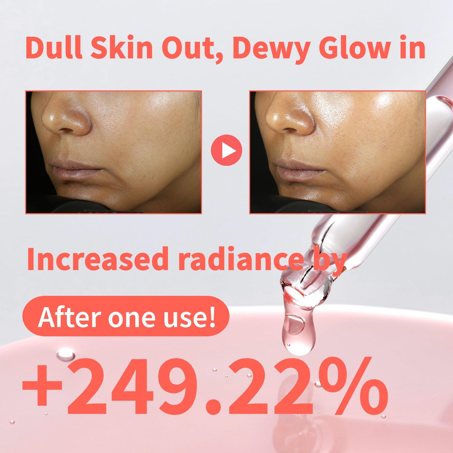 EARTHAT Glow Serum with Niacinamide 5% & Panthenol 3%, Brightening & Hydrating Face Serum for Radiant Skin, Korean Skincare with Fermented Strawberry & Centella Asiatica, 1.01 fl oz