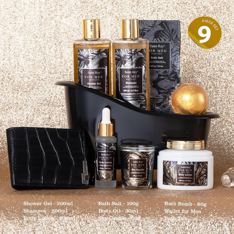 Men's Spa Gift Set - Luxurious Bath & Body Kit for Dad | Perfect Christmas & Birthday Gift