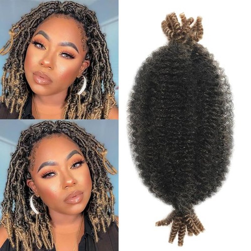 Marley Twist Braiding Hair Marley Twist Hair Springy Twist Hair Afro Twist Hair 14 Inch 7 Packs Pre Separated Pre Fluffed Twist Hair for Braids Marley Crochet Hair Extensions (T27,7Packs)