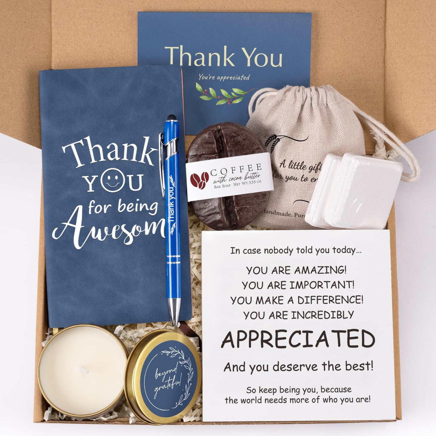 Employee Appreciation Gifts for Men, Thank You Gift Box for Men with Wooden Sign, Employee Appreciation Gifts Bulk, Gift for Male Coworkers, Teacher, Boss, Team, Mentor, Friend, Leader, Social Worker